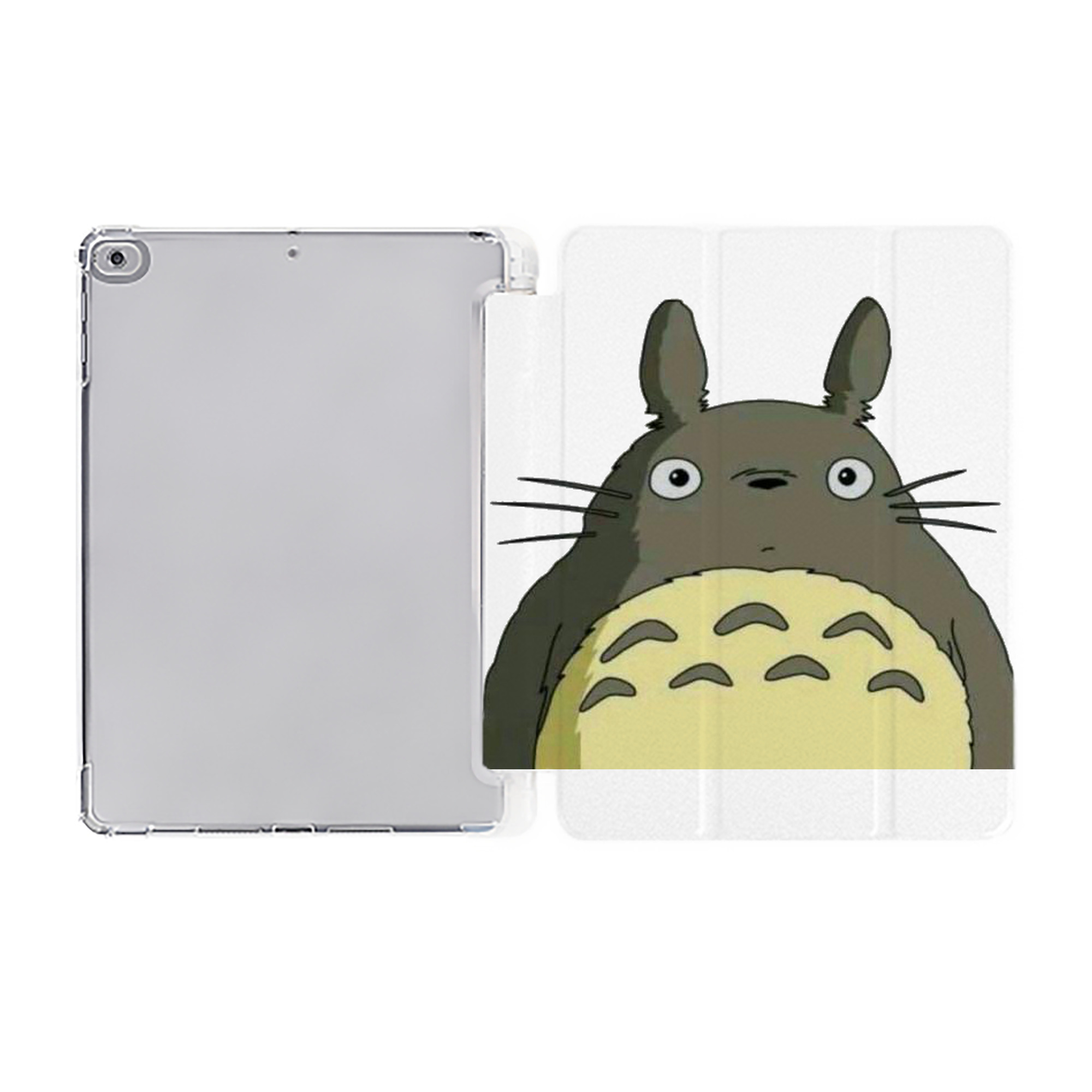 （画像用） となりのトトロ 草壁メイ 草壁サツキ My Neighbor Totoro Satsuki Kusakabe Mei Kusakabe IPad ケース ペン収納付き 三つ折りスタンド PUレザー×シリコン 対応機種9.5/10.5/10.9インチ